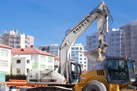 Kaliningrad 2019.construction.construction equipment is on the construction s 写真素材