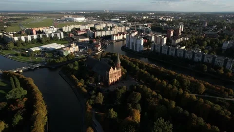 Kaliningrad Cathedral from the air Vidéo 168889587