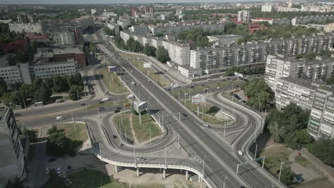 Kaliningrad, Koenigsberg, Moskovsky Prospekt intersection Stock Footage 169756699