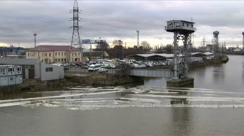 Kaliningrad River Harbour Stock Footage 22239750