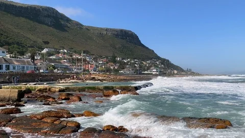 Kalk bay train and seaside Video stock 124739590