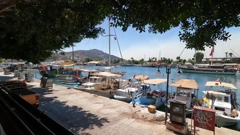 Kalkan, Turkey - August 29, 2026 Marina with boats and yachts Stock Footage 344880247
