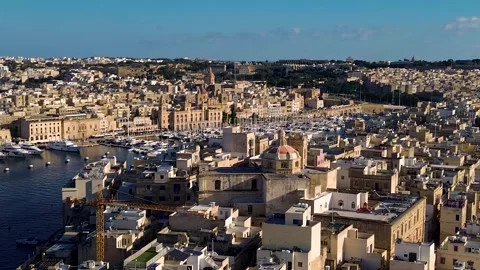Kalkara is a tranquil destination in Malta, perfect for enjoying sea views Stock Footage 331186563