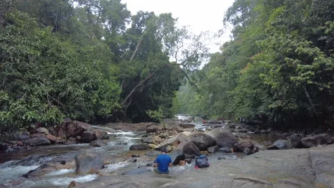 Kallar Meenmutty river, dense forest in Thiruvananthapuram, Kerala Stock Footage 225233623