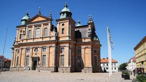Kalmar cathedral Stock Footage 93121746