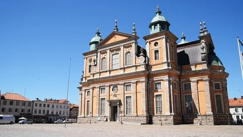 Kalmar cathedral Stock Footage 93121748