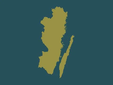 Kalmar, Sweden. Solid color shape Stock Illustration