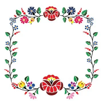 Kalocsai pattern Stock Illustration