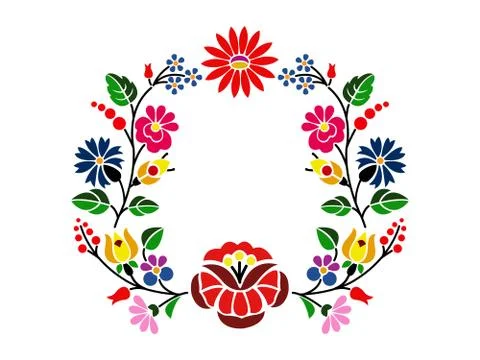 Kalocsai pattern Stock Illustration