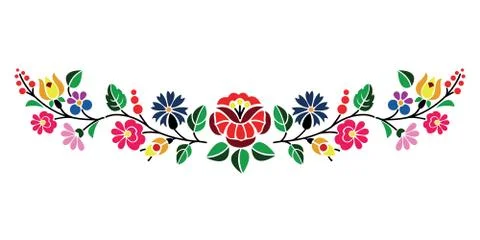 Kalocsai pattern Stock Illustration