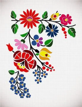 Kalocsai pattern 스톡 사진