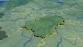 Kaluga - Russia, extruded. Bumps shaded 4k or 4k+ Resolution