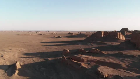 Kaluts desert Iran drone-shot Stock Footage