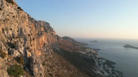 Kalymnos mountains Stock Footage 217935710