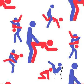 Kama Sutra, seamless pattern, design, poster, fabric. Kamasutra, sketchy pose 스톡 일러스트