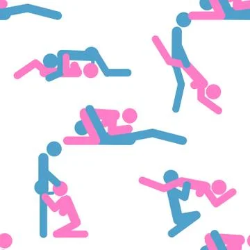 Kama Sutra, seamless pattern, design, poster, fabric. Kamasutra, sketchy pose Иллюстрация