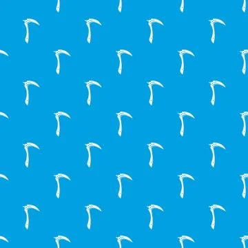 Kama weapon pattern seamless blue Stock Illustration