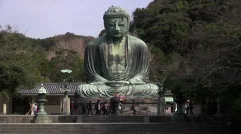 Kamakura Daibutsu Stock Footage 12424678
