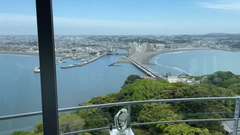 Kamakura. Enoshima Lighthouse. A full circle around it. Stock Footage 307700028
