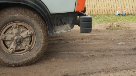 Kamaz wheels Stock Footage 97382998