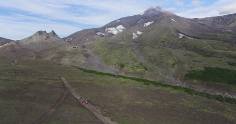 Kamchatka Avachinskiy Volcano Video stock 74007613