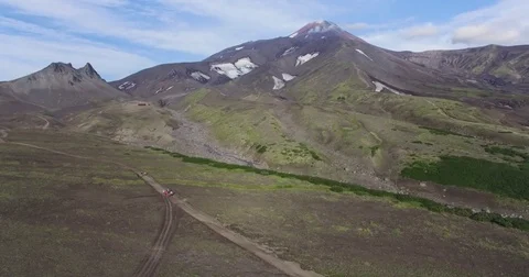 Kamchatka Avachinskiy Volcano Stock Footage
