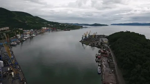 Kamchatka port Stock Footage 174969904