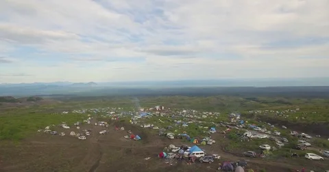 Kamchatka Volcano Day Video stock 74006857
