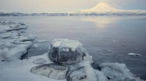 Kamchatka, winter Video stock 650903