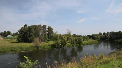 Kamenka river in Suzdal Stock Footage 8685210