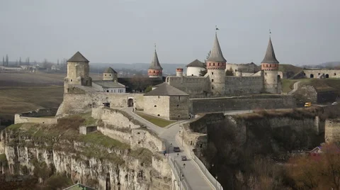 Kamianets-Podilskyi Castle Stock Footage