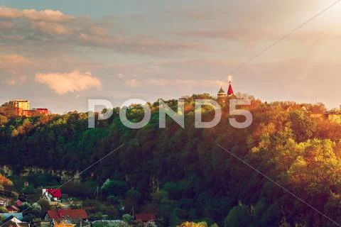 Kamianets Podilskyi cityscape Stock Photos
