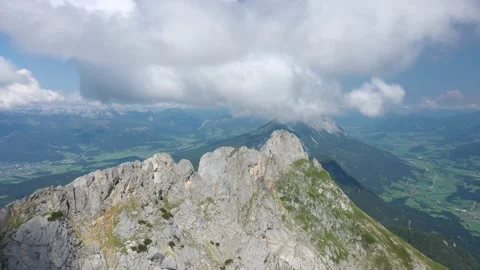 Kammspitz Mitterspitze Summit Cross, Dachstein, Austria Stock Footage 137313763