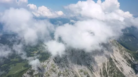 Kammspitz Mitterspitze Summit Cross, Dachstein, Austria Stock Footage 137313954