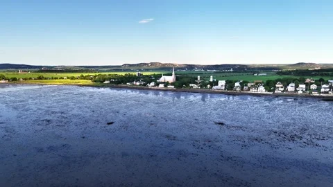 Kamouraska from above, Quebec Stock Footage 293592335