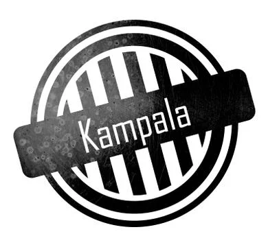 Kampala - Button, stamp Stock Illustration