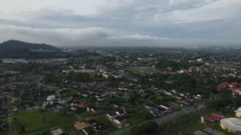 Kamunting Perak township facilities development urbanization traffic clouds Stock Footage 231499205