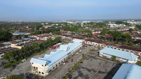 Kamunting Perak township facilities development urbanization market place Stock Footage 241135622