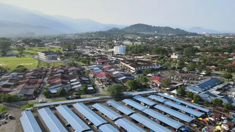 Kamunting Perak township facilities development urbanization market place Stock Footage 241135813