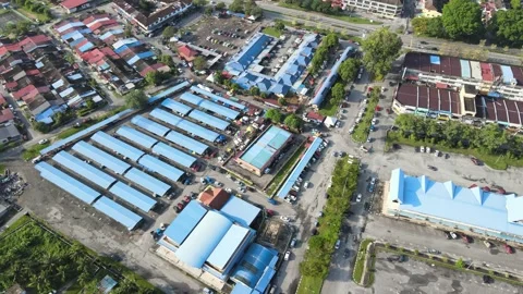 Kamunting Perak township facilities development urbanization market place Stock Footage 241135814