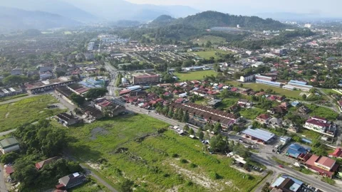 Kamunting Perak township facilities development urbanization market place Stock Footage 241136007