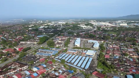 Kamunting Perak township facilities development urbanization market place Stock Footage 241136038