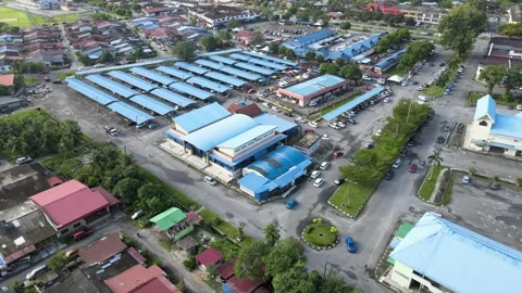 Kamunting Perak township facilities development urbanization market place Stock Footage 241136484