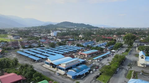 Kamunting Perak township facilities development urbanization market place Stock Footage 241136516