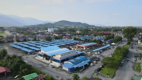 Kamunting Perak township facilities development urbanization market place Stock Footage 241136557