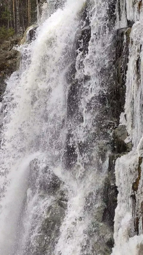 Kamyshlinsky Waterfall in Altai Stock Footage 304979247