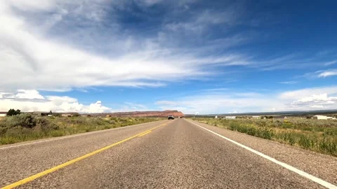 Kanab, Utah August 16 2023 Utah Driving 11065 Kanab Johnson Canyon Stock Footage 339065853