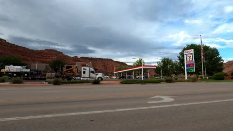Kanab, Utah August 17 2023 Utah Driving 11239 Kanab House Rock Valley Junction Stock Footage 339040949