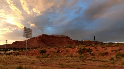 Kanab, Utah August 17 2023 Utah Driving Kanab Paria Movie Set Stock Footage 340201368
