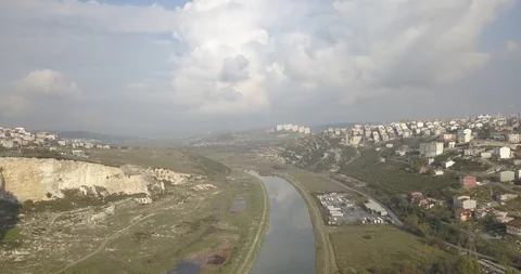 Kanal istanbul  drone çekimleri Stock Footage